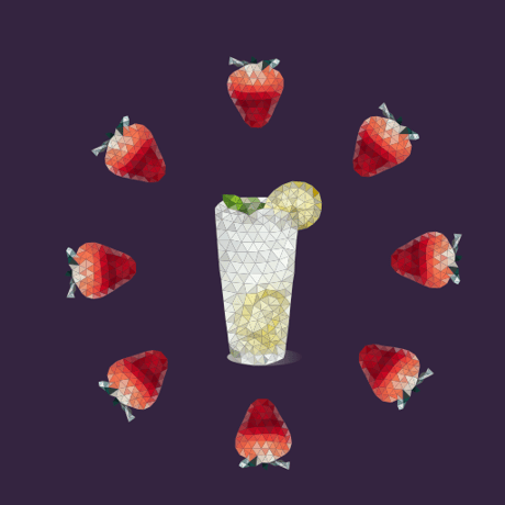 ローポリゴンベクターグラフィック（SVG）　オレンジ