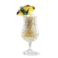ローポリゴンベクターグラフィック（SVG）　ピニャコラーダカクテル