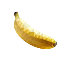ローポリゴンベクターグラフィック（SVG）　バナナ