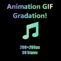 夢を叶える魔法のAnimation GIF Icon　音符