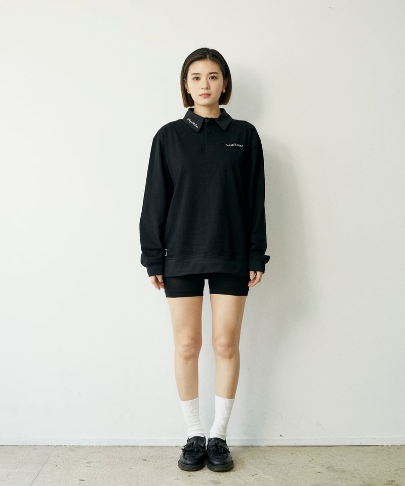 King's Tile Draw Rugby Shirt/BLACK | MAYJUNC/ メ