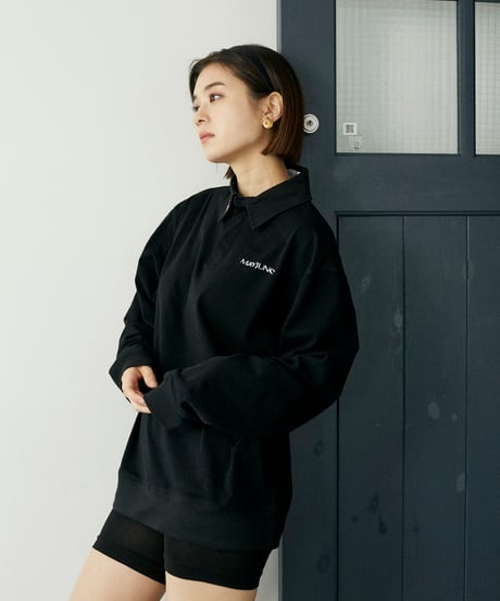 King's Tile Draw Rugby Shirt/BLACK