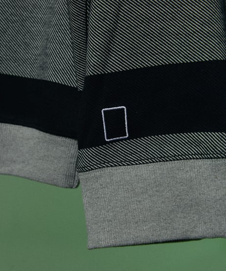 King's Tile Draw Rugby Shirt/ Black& Grey