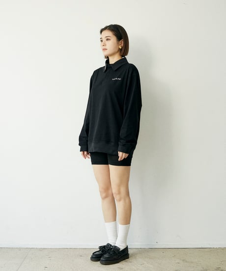 King's Tile Draw Rugby Shirt/BLACK