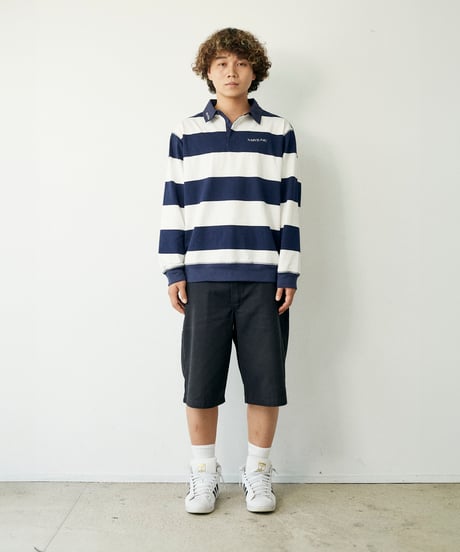 King's Tile Draw Rugby Shirt/NAVY