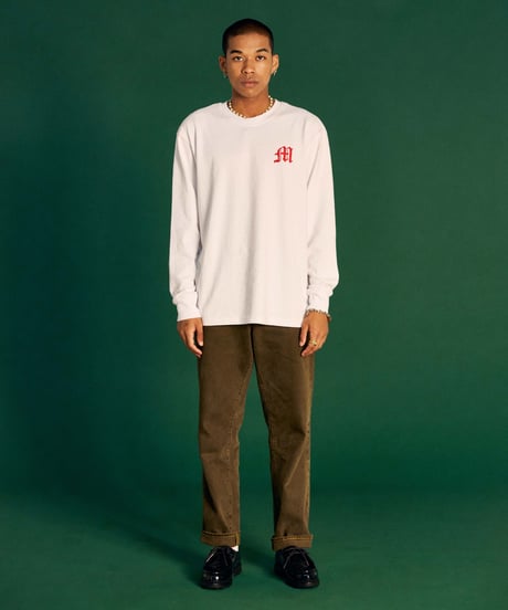 MAYJUNC graphics LS Tee /WHITE