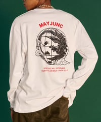 MAYJUNC graphics LS Tee /WHITE