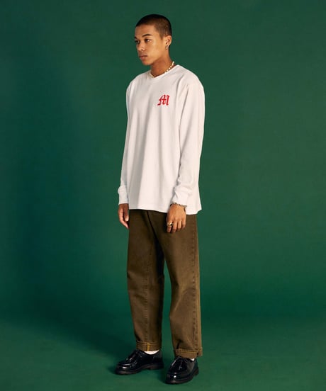 MAYJUNC graphics LS Tee /WHITE