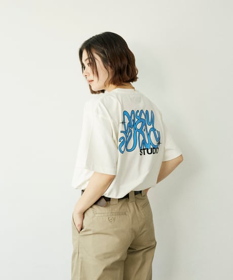 Graffiti Tee /WHITE x Blue