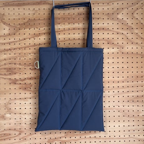 quilting tote bag   [Color:dark gray×blue]