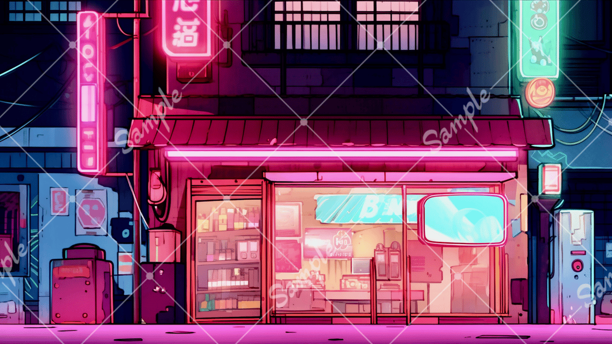 駄菓子屋さん | 背景イラスト販売 駄菓子屋さん | 背景イラスト販売