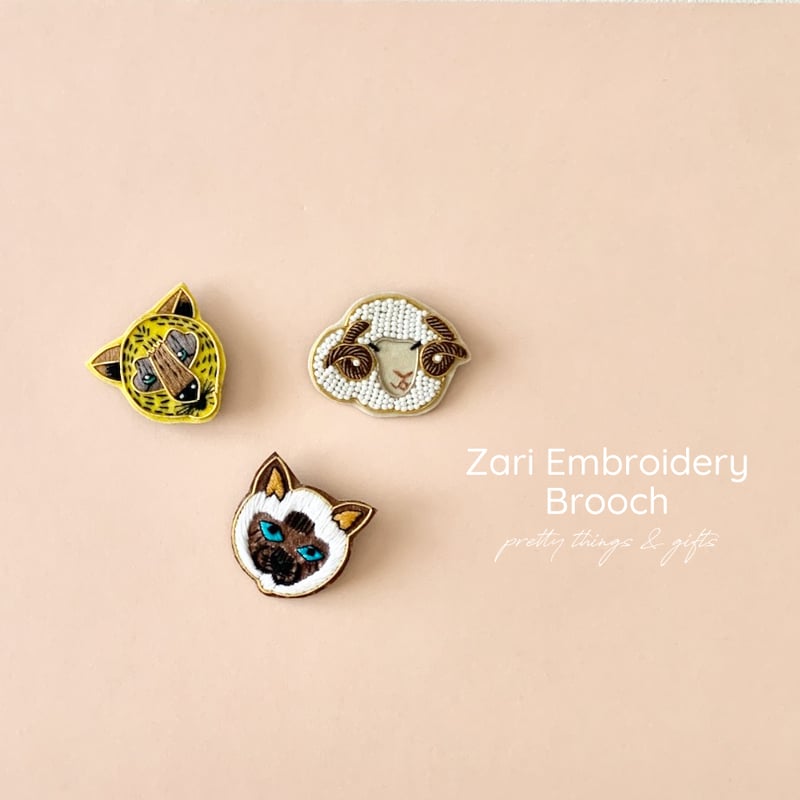 ザリ刺繍ブローチ | pretty things & gifts