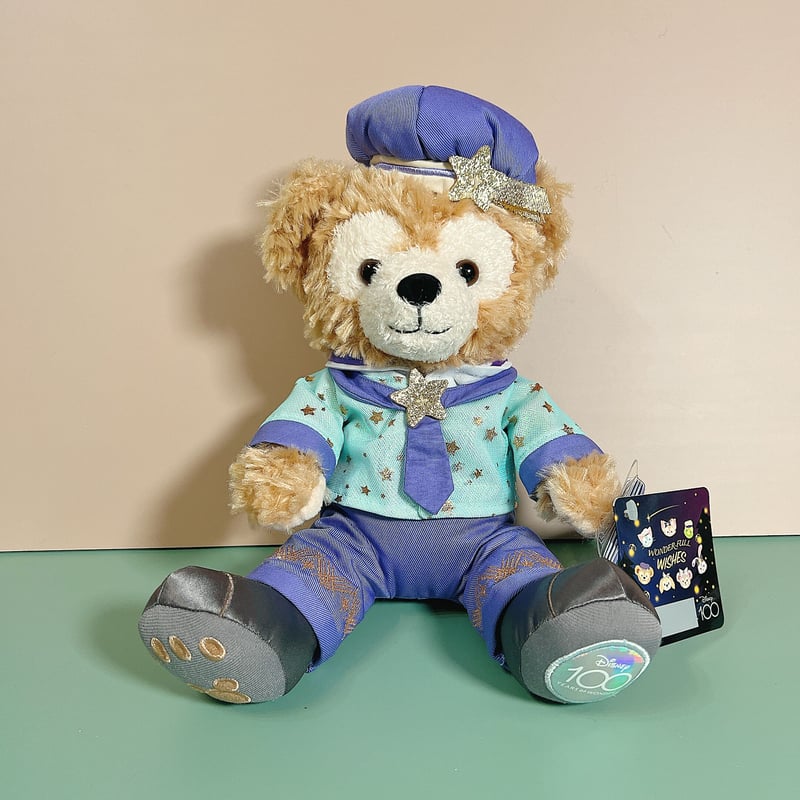 ダッフィー　ぬいぐるみ　デニム衣装　香港ディズニーランド ダッフィー ぬいぐるみ デニム衣装 香港ディズニーランド