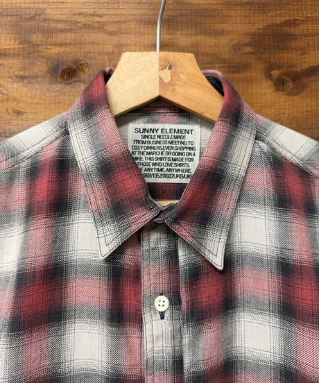 SUNNY ELEMENT / Canyon Shirt　Gray Red Check