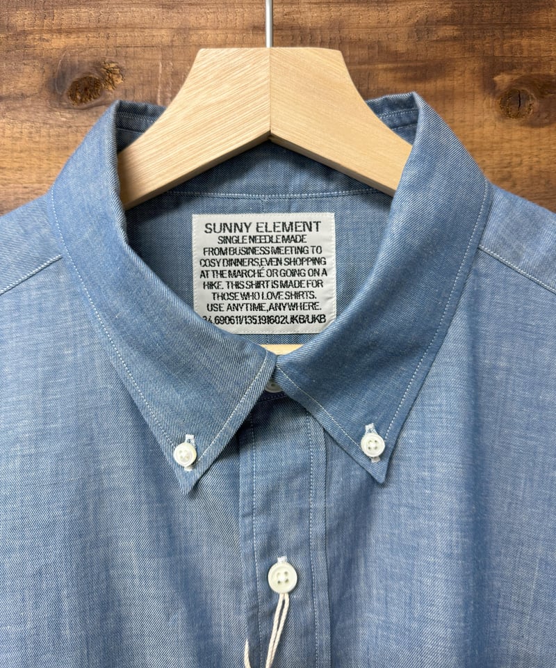トップス SUNNY ELEMENT Hike BD Shirt Chambray SUNNY ELEMENT / HIKE BD SHIRT Indigo chambray |