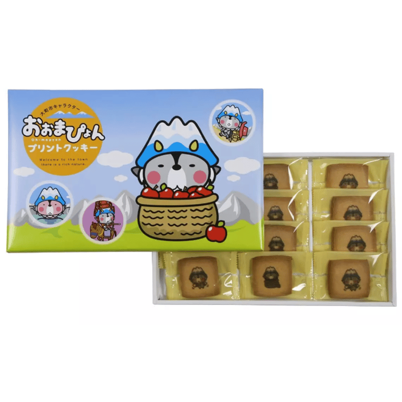 おおまぴょん プリントクッキー 12枚入り | 雷鳥の里本舗