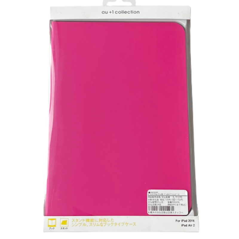 iPad 2016 / iPad Air 2 ブックタイプケース ／ ピンク R06C02
