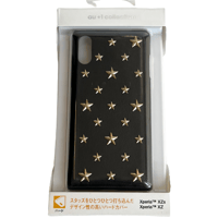 Xperia TM XZ XZs  R07H016L Starスタッズ付きハードカバー／ネイビー au+1 collection