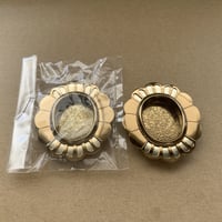 在庫和金物【堀江金物】戸引手 割菊 真鍮　金メッキ(暗め)　日本製　@300×2個