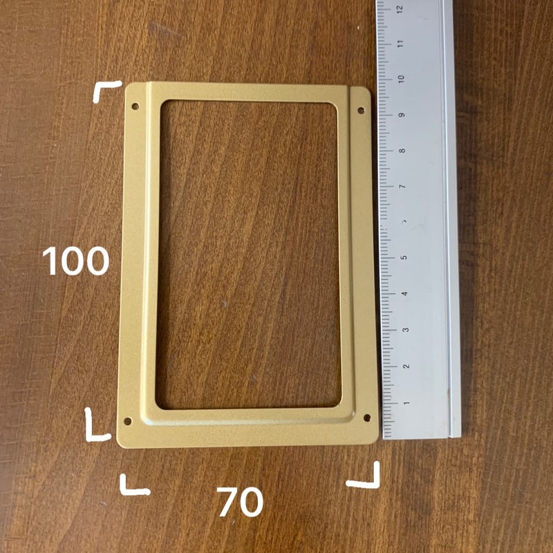 アンティークネームプレート】ゴールド艶消し 品名差 縦長100ミリ @700
