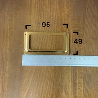 【 アンティークネームプレート】真鍮  ゴールド 品名差 1000番 95ミリ 大サイズ @700