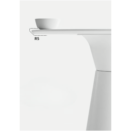 北欧風　ホワイトマッシュハイテーブル C-001