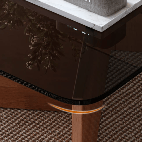 レトロスタイル　コーヒーテーブル　ブラック　-C-332