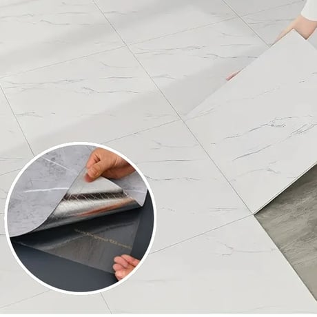 大理石調　床タイル　PVC　置くだけ　簡単　DIY　30㎝×30㎝　カラー各種　20枚１セット　-DL-1007