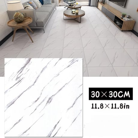 大理石調　床タイル　PVC　置くだけ　簡単　DIY　30㎝×30㎝　カラー各種　20枚１セット　-DL-1007