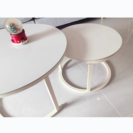 シンプルホワイト　コーヒーテーブルセット　-C-387