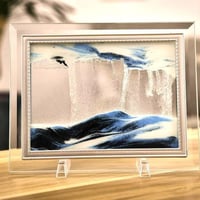 四角い海の砂時計アート　-KR-1033