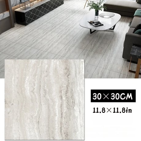 大理石調　床タイル　PVC　置くだけ　簡単　DIY　30㎝×30㎝　カラー各種　20枚１セット　-DL-1007