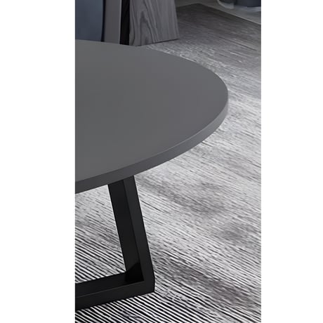 グレー　楕円シンプルコーヒーテーブル　-C-382