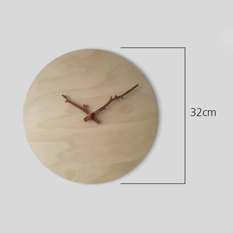 白樺のインテリア壁掛け時計｜壁掛け時計 -32cm　CH-1017