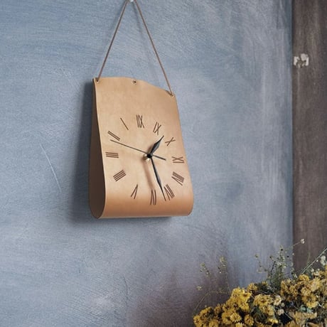 レトロエンティック高級レザー壁掛け時計｜壁掛け時計20cm×26cm