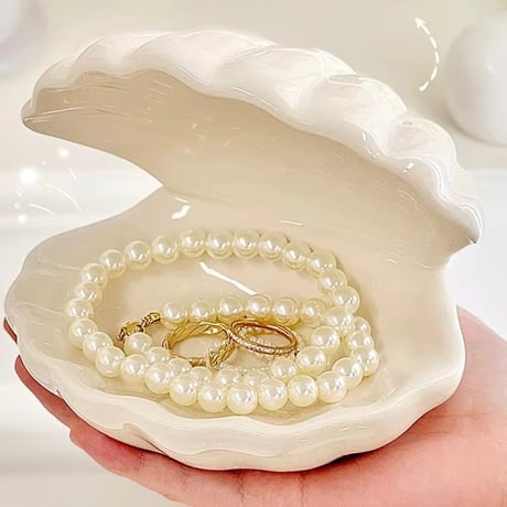 シェルのライト付きジュエリートレイ　-KR-1036