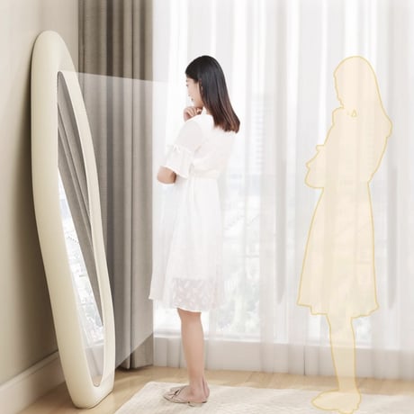 お部屋に馴染む 愛されウェーブミラー（壁掛け）｜ミラー 鏡