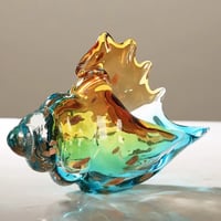 ガラスのシェルのオブジェ　-KR-1038