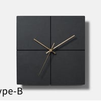 チャコールブラック無騒音壁時計（スクエア）｜壁掛け時計-29cm