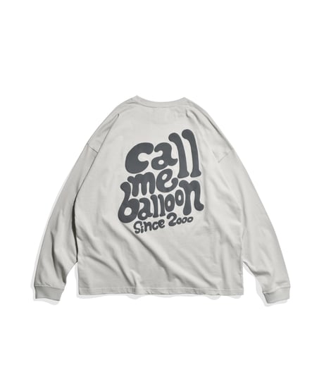 balloon long sleeve tee / Light Grey