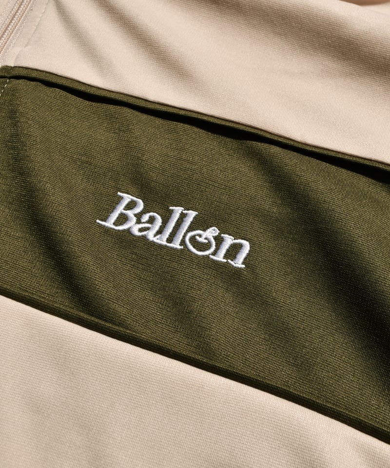 balloon track jacket / Beige × Khaki | callmeba...