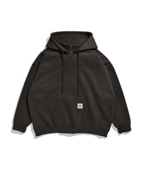 balloon half zip hoodie / Sumi Black