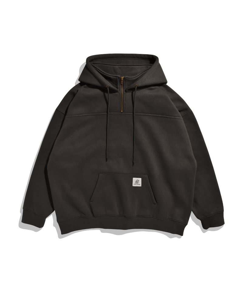 balloon half zip hoodie / Sumi Black | callmeba