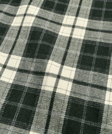 balloon plaid shirt / Green