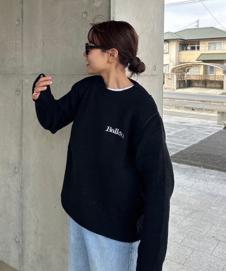 balloon knit / Black