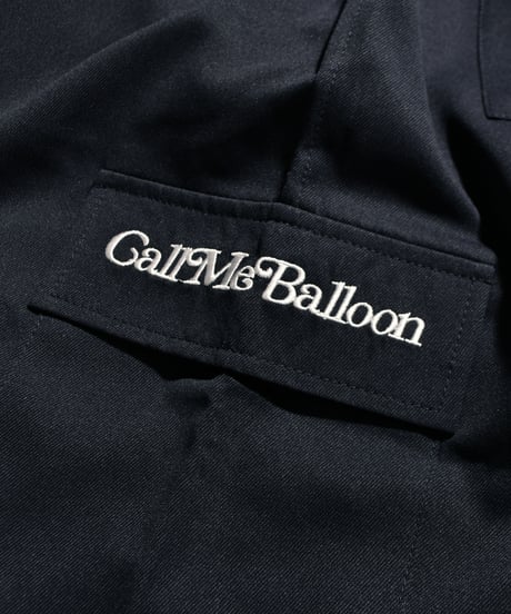 balloon easy wide cargo pants / navy