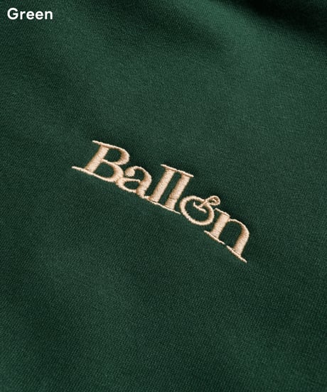 balloon logo box zip hoodie