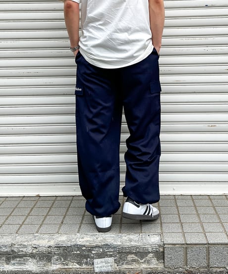 balloon easy wide cargo pants / navy