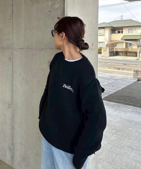 balloon knit / Black