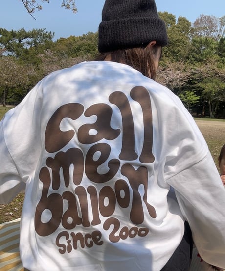 balloon long sleeve tee / White